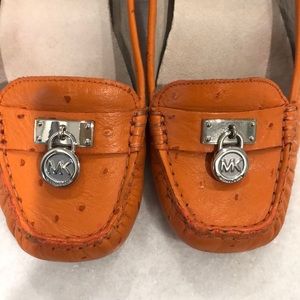 Michael Kors Orange flats loafers size 7M